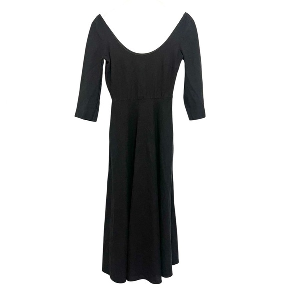 2/$30 Zara - Black 3/4 Length Long Sleeve Midi Dress with Pockets - Picture 1 of 8